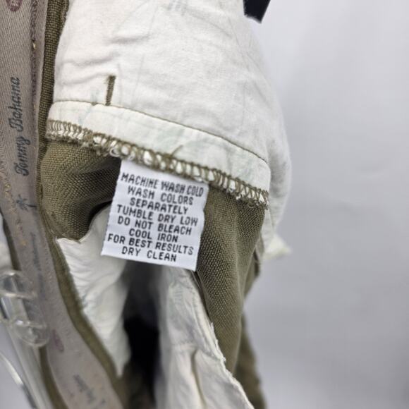 Tommy Bahama Relax Zip Pleated Front 100% Silk Shorts Men’s 36 Green - Picture 4 of 7